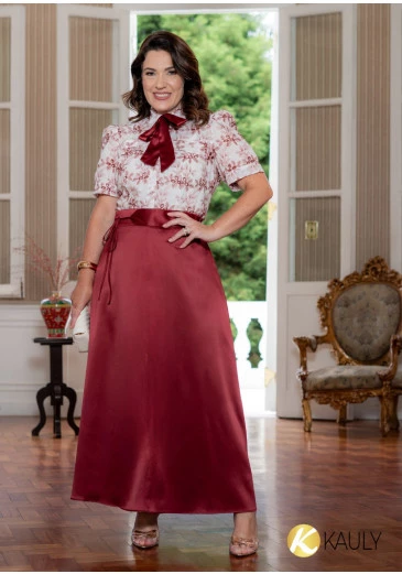  Camisa em Laise Branca Kauly Outono/Inverno 2025