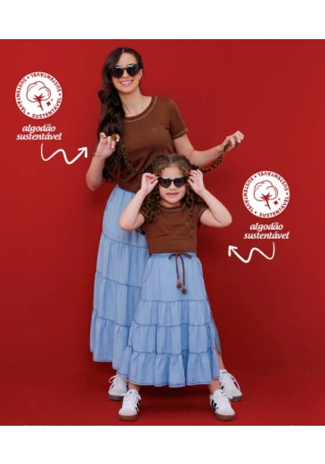 Conjunto Lorrayne Em Malha Marrom Hapuk Outono/Inverno 2025