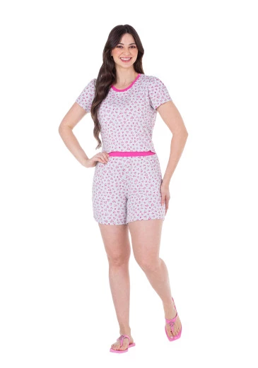 Pijama Conjunto Kate Em Malha Com Bolsos Funcionais Rosa Hapuk Primavera/Verão 2025