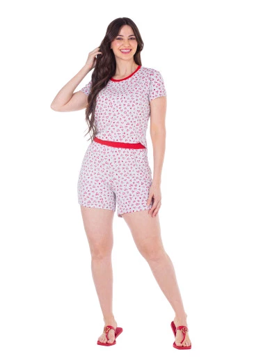 Pijama Conjunto Kate Em Malha Com Bolsos Funcionais Vermelho  Hapuk Primavera/Verão 2025