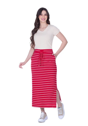 Conjunto Bozena Em Malha Decote V Com Fenda Lateral Bege Hapuk Primavera/Verão 2025