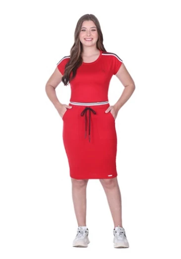 Conjunto Elena Em Malha Vermelho Hapuk Alto Verão 2025 