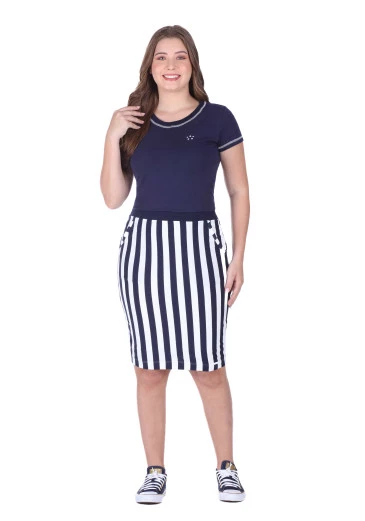 Conjunto Morgana  Malha Azul Marinho Hapuk Alto Verão 2025