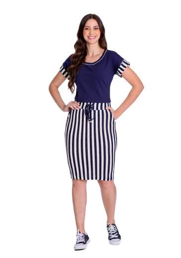 Conjunto Dulce Em Malha Com Litras Azul Marinho Hapuk Outono/Inverno 2025