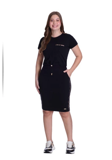 Conjunto Dircelei Em Molecotton Preto Hapuk Outono/Inverno 2025