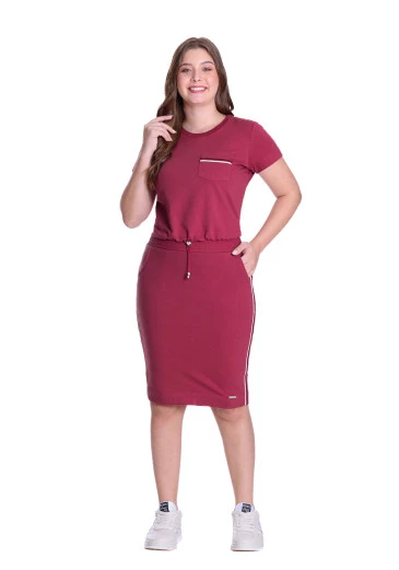 Conjunto Dircelei Em Molecotton Bordo Hapuk Outono/Inverno 2025