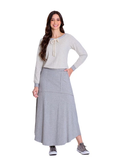 Conjunto Welissama Em Malha Com Listras Off White Hapuk Outono/Inverno 2025