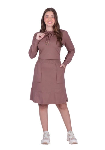 Conjunto Chloe Em Moletom Marrom Hapuk Outono/Inverno 2025