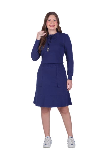 Conjunto Chloe Em Moletom Azul Marinho Hapuk Outono/Inverno 2025