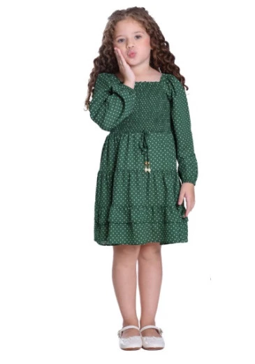 Vestido Clara Poa Verde Hapuk Outono/Inverno 2025