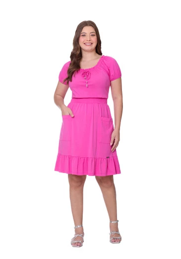 Vestido Janaina Em Algodão Pink Hapuk Outono/Inverno 2025