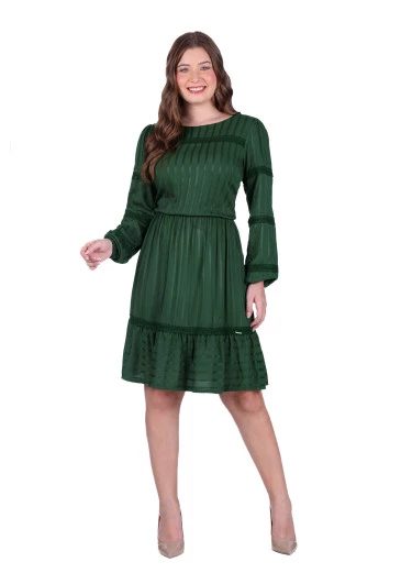 Vestido Penélope Em Viscose Verde Hapuk Outono/Inverno 2025