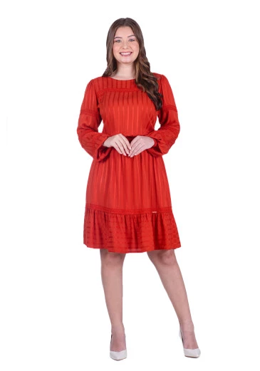 Vestido Penélope Em Viscose Telha Hapuk Outono/Inverno 2025