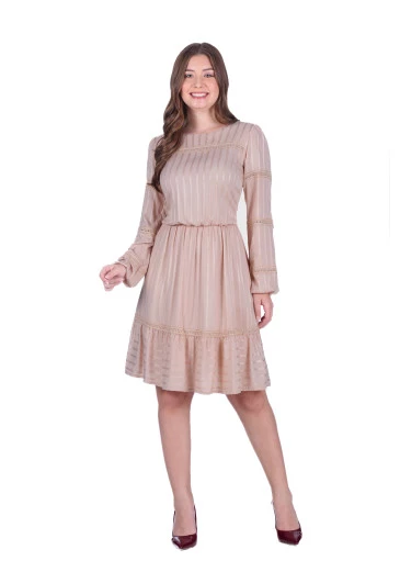 Vestido Penélope Em Viscose Bege HapukOutono/Inverno 2025
