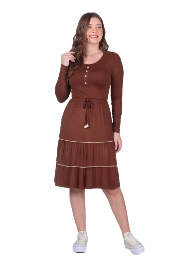 Vestido Elowen Marrom Hapuk Outono/Inverno 2024
