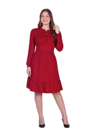 Vestido Mireya Em Malha Vermelho Hapuk Outono/Inverno 2025