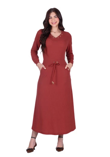 Vestido Morgana Em Malha Telha Hapuk Outono/Inverno 2025