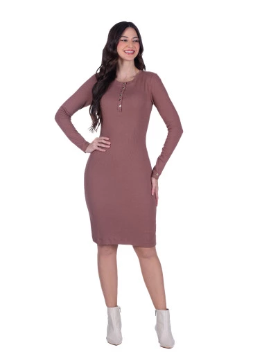 Vestido Glaucia Marrom Hapuk Outono/Inverno 2024