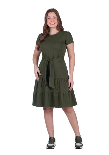 Vestido Caterine Verde Militar Hapuk Outono/Inverno 2024