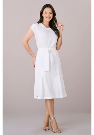 Conjunto Katiele Branco Alfaiataria Positano Tatá Martello Outono/Inverno 2025