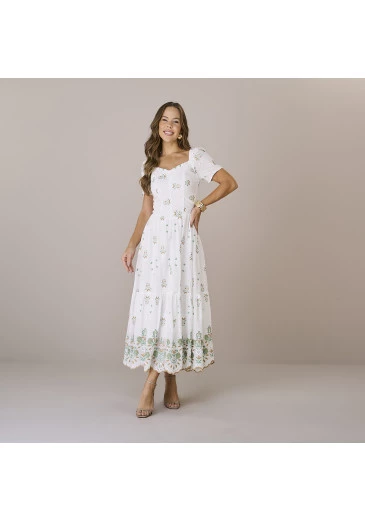 Vestido Emily Em Laise Bordado Tatá Martello Outono/Inverno 2025