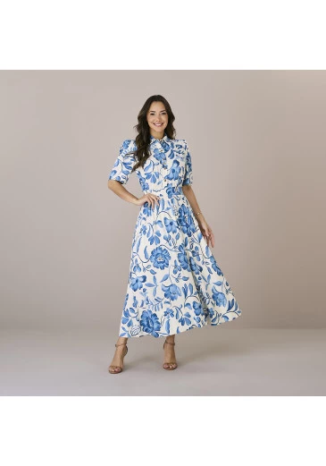 Vestido Judite Tecido Linho Estampado Linho Tatá Martello Outono/Inverno 2025