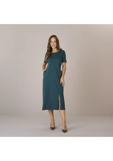 Vestido Leticia Malha Conforto Tatá Martello Outono/Iinverno 2025