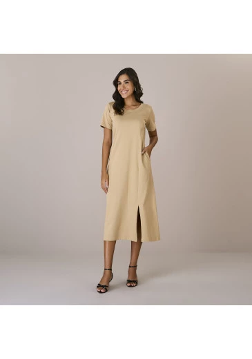 Vestido Leticia Malha Conforto Tatá Martello Outono/Iinverno 2025