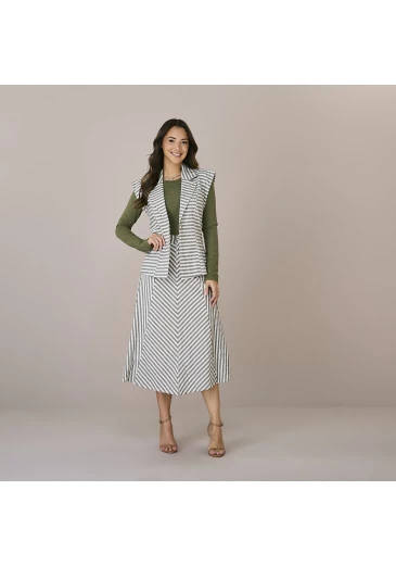 Conjunto Angelica Em Algodão Verde Tatá Martello Outono/Inverno 2025