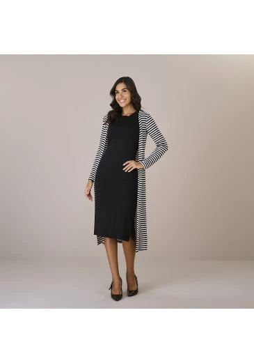 Cardigan Em Malha Preto Tatá Martello Outono/Inverno 2025