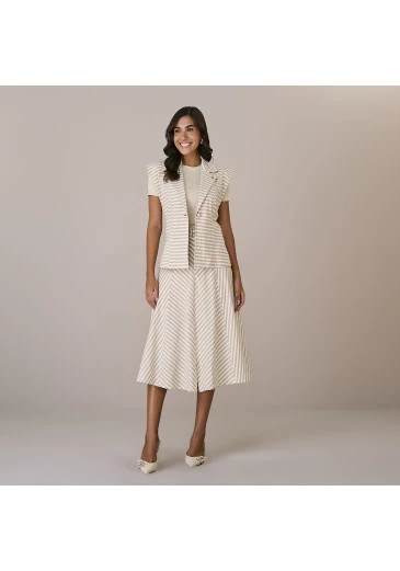 Conjunto Angelica Em Algodão Bege Tatá Martello Outono/Inverno 2025