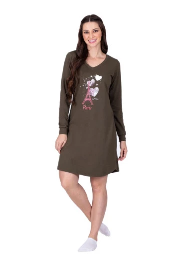 Camisola Atila Em Malha De Algodão Verde Militar Hapuk Outono/Inverno 2024