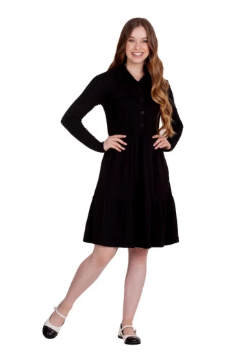 Vestido Conceição Em Malha Canelada Preto Hapuk Outono/Inverno 2024
