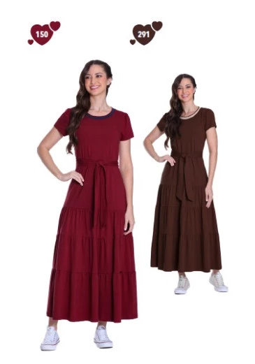Vestido Gislaine  Marrom Confeccionado Em Malha Hapuk 2025