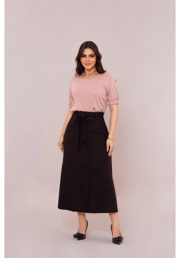 Blusa Confeccionada Na Viscose Rose Maria Amore Outono/Inverno 2025