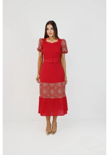 Vestido Ayla Vermelho Nítido Outono/Inverno 2025