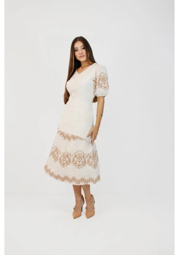Vestido Melina Branco Nítido Outono/Inverno 2025