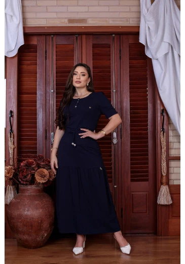 Saia Em Malha Jeans Max Midi Mulher Morena Outono/Inverno 2025.