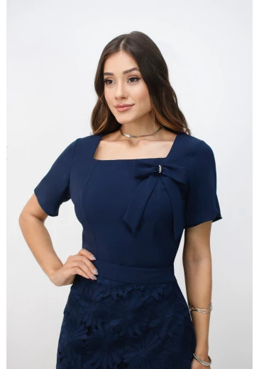 Blusa Lea Em Crepe Martina Nítido Outono/Inverno 2025