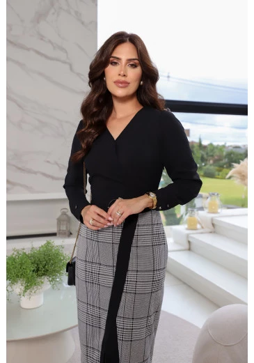 Vestido Xadrez Kauly Outono/Inverno 2025