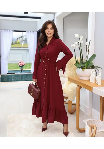 Chemissie Max Midi Em Crepe Marsala Kauly Outono/Inverno 2025 