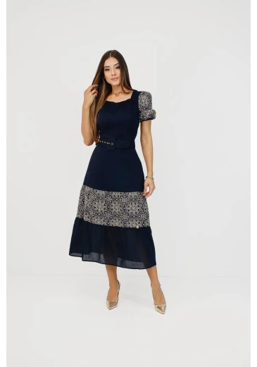 Vestido Ayla Preto Nítido Outono/Inverno 2025