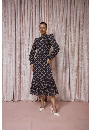 Vestido Samara Preto Em Laise Jany Pim Outono/Inverno 2025