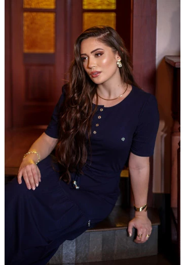 Blusa Em Malha Jeans Mulher Morena Outono/Inverno 2025