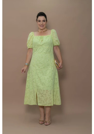 Vestido midi em algodão Luciana Pais Outono/Inverno 2025