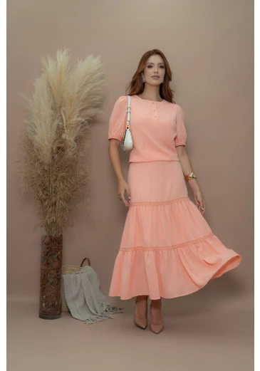 Conjunto Blusa em crepe air flow  Luciana Pais Outono/Inverno 2025