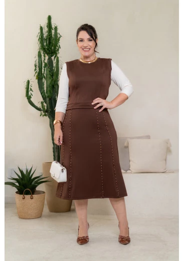Conjunto Em Montaria Com Bordados Luciana Pais  Outono/Inverno 2025