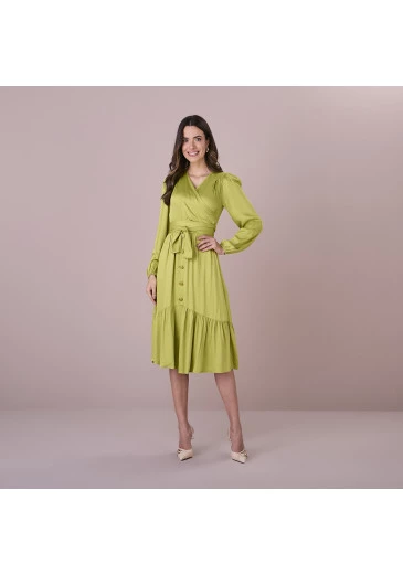 Vestido Kassia Verde Tata Martelo Outono/Inverno 2025