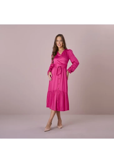 Vestido Kassia Rosa Tata Martelo Outono/Inverno 2025