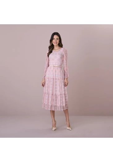 Vestido Margarete Em Tule Rosa Tatá Martello Outono/Inverno 2025